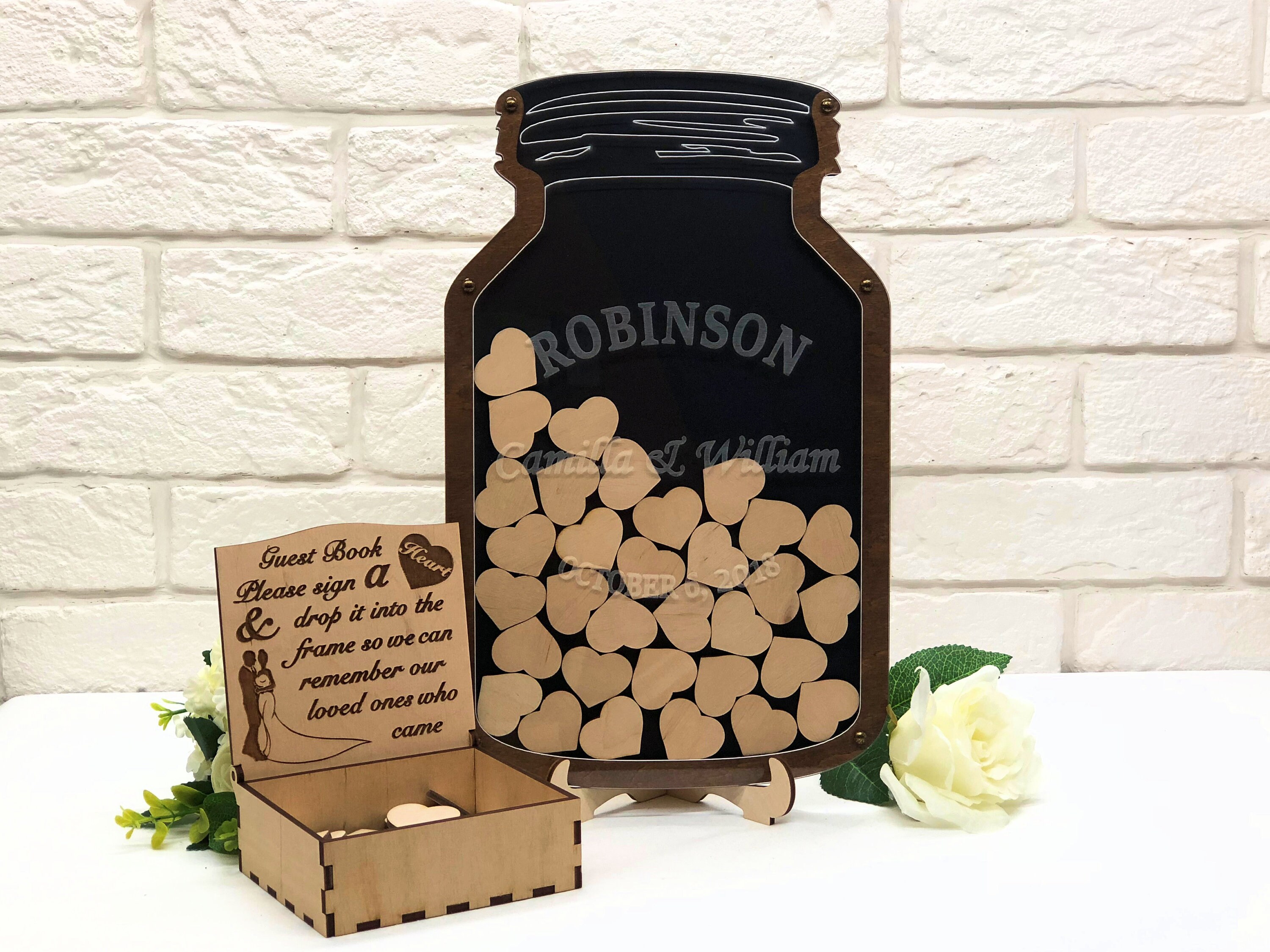 Wedding Guest Book Alternative Mason Jar Wedding Guest Book Etsy