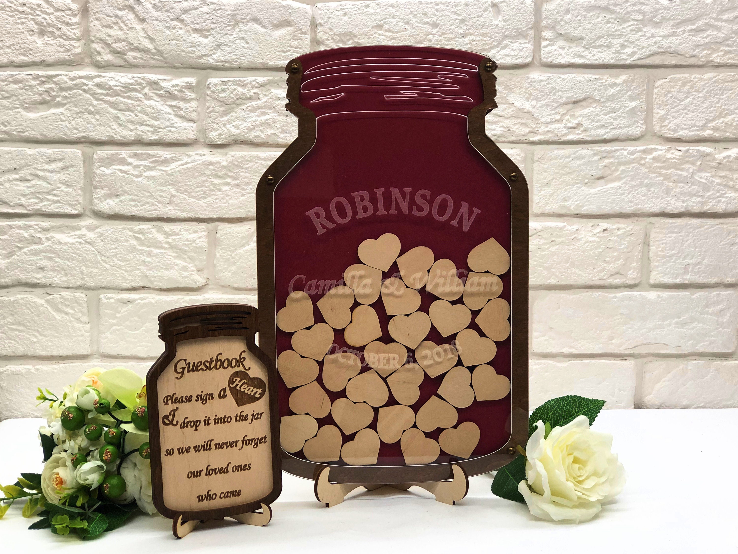 Wedding Guest Book Alternative Mason Jar Wedding Guest Book Etsy