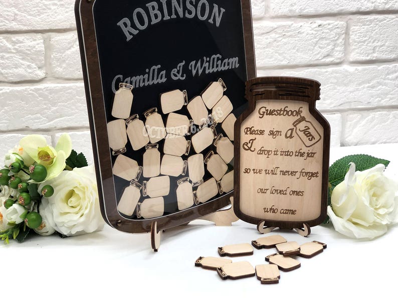 Guest Book Alternative Guest Book Mason Jar Wedding Guest Etsy