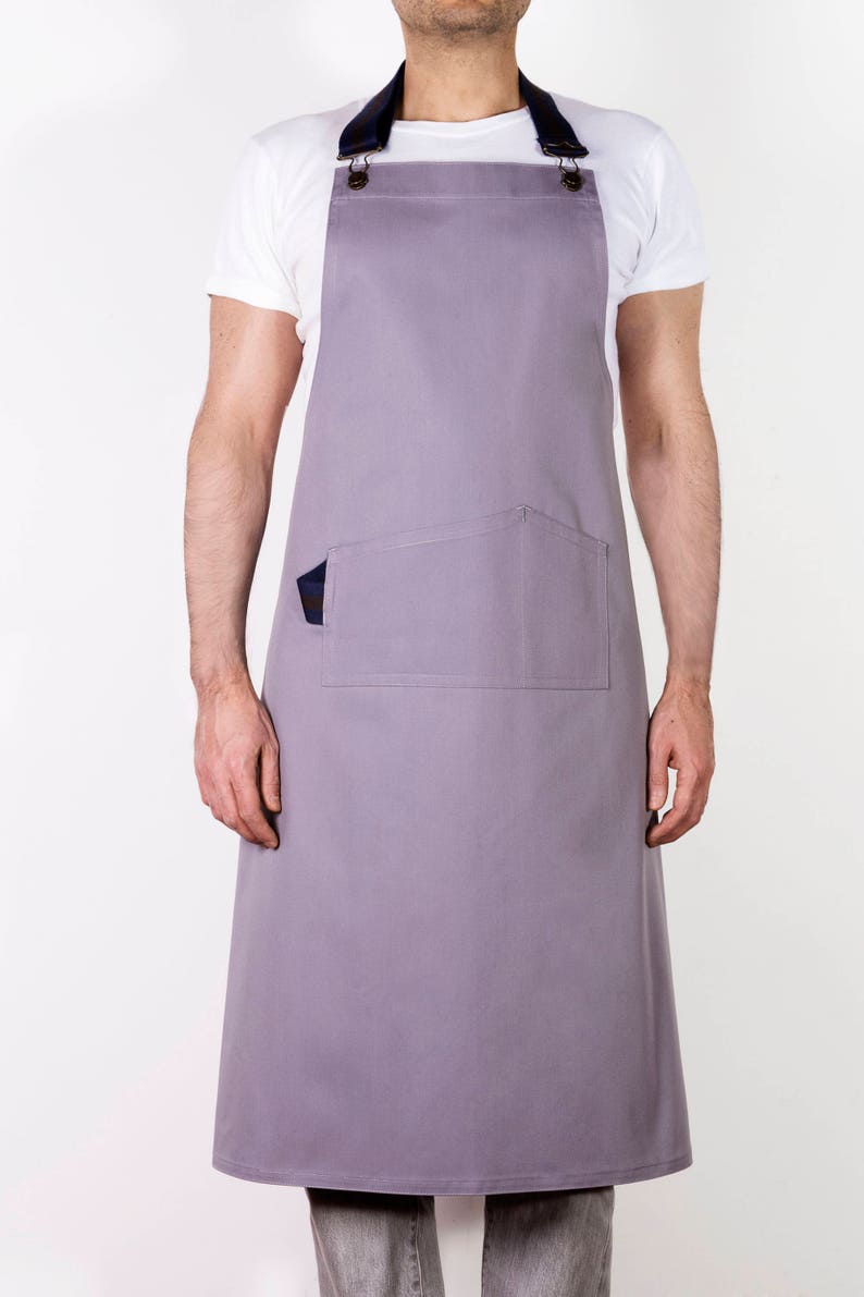 Delantal De Cocina Impermeable Negro Con 2 Bolsillos - Ajustable, Para Hombre Y Mujer, Tamaño 84x68 Cm