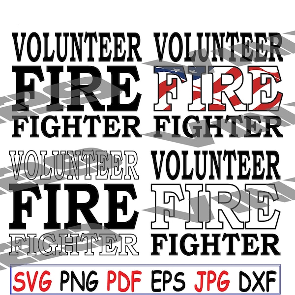 Volunteer Fire Fighter SVG pdf eps jpg dxf png