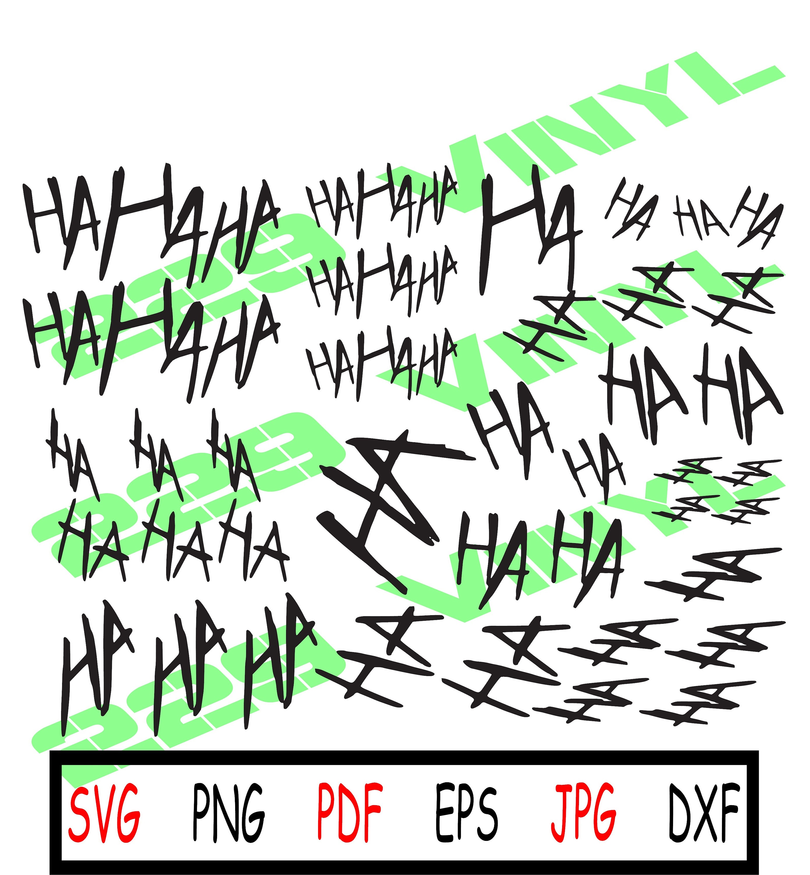 Hahaha Joker Laughter SVG: Individual Single Ha Ha (digital
