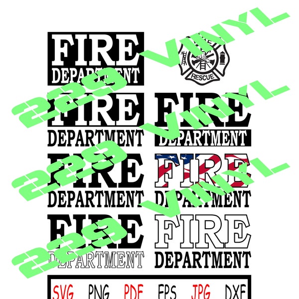 Fire Department SVG Sublimation pdf eps jpg dxf png