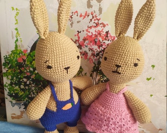 Hase, handgefertigt, Amigurumi, handgefertigt, häkeln Spielzeug, Hase, Spielzeug für Mädchen, gefüllte Kaninchen gefüllt mit Hase