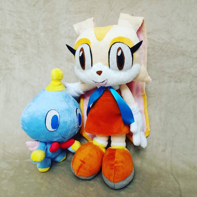 Cream Rabbit and Chao Custom Plush Toy Etsy