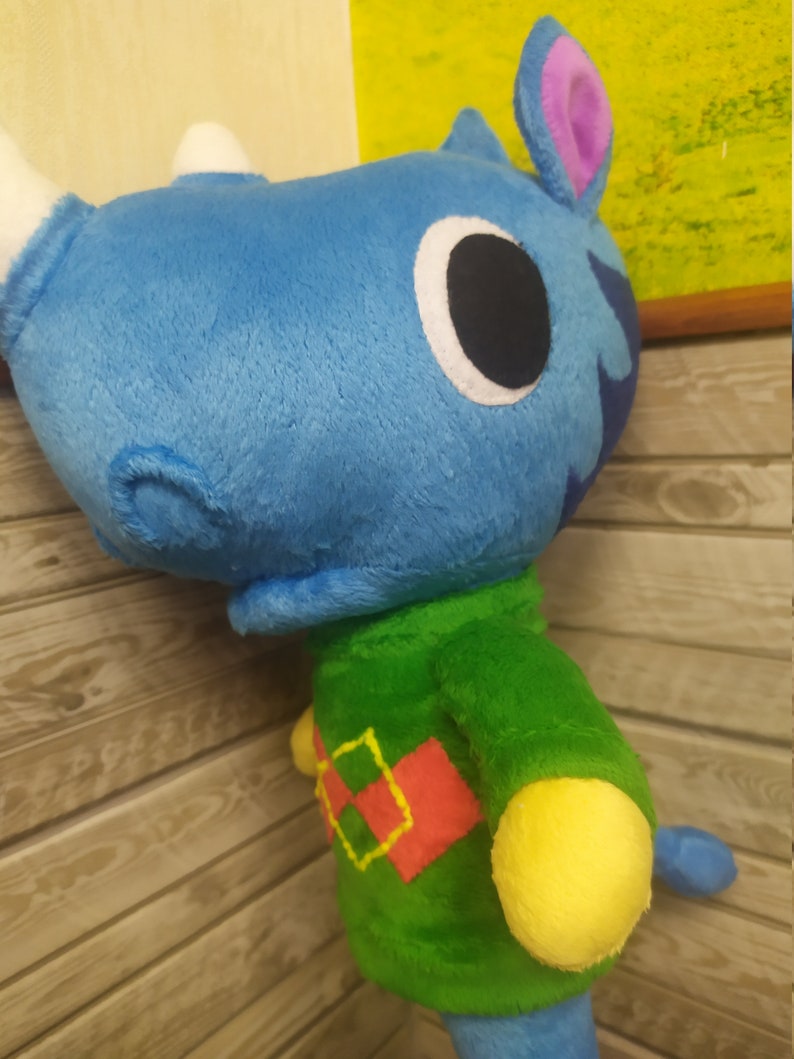 Custom Plush Toy Inspired by Animal Crossing Hornsby 35 Sm Etsy