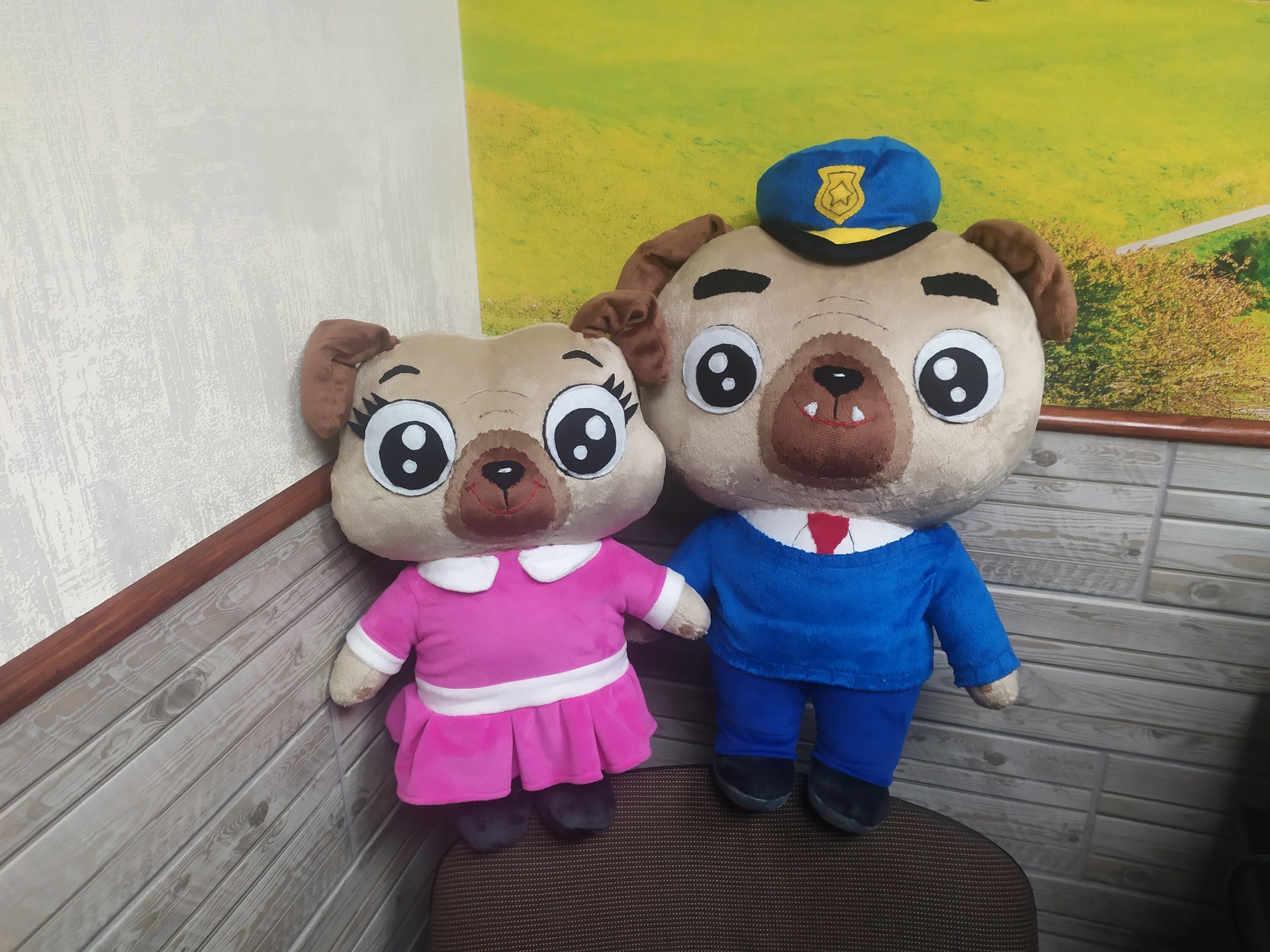 Custom Plush Toy, Chip and Potato mom End Dad, 35 Sm 