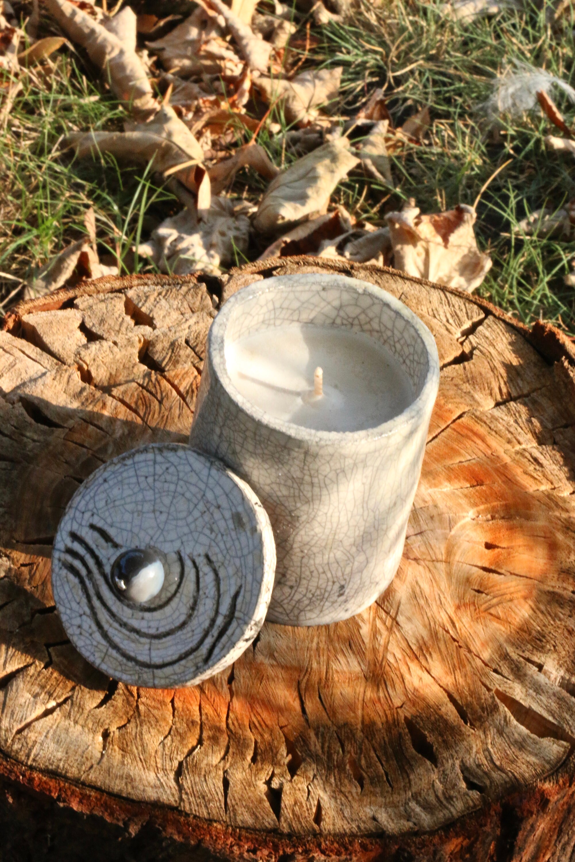 Bougie Végétale 2 Naturelle Raku Rituels Flame