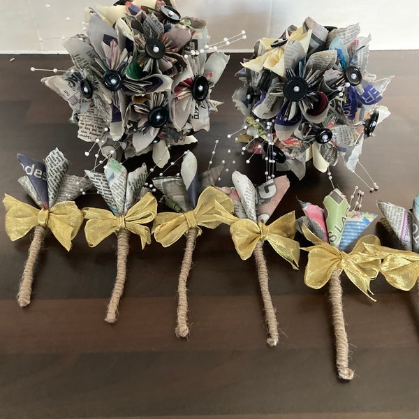 Paper flower bouquet