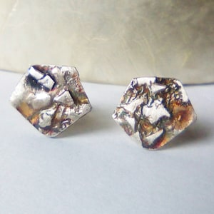 Darkened Silver stud earrings