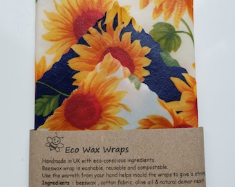 May include: Eco Wax Wraps made in the UK with eco-conscious ingredients. Beeswax wrap is washable, reusable and compostable. Use the warmth from your hand to mold the wraps. Ingredients: beeswax, cotton fabric, olive oil & natural damar resin. Care Instructions: Hand wash in cold water with mild soap and allow to dry naturally. Do not use on raw meat. Not suitable for hot water, dishwasher, microwave or direct heat. Contact: etradez@gmail.com