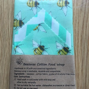 100% natuurlijke herbruikbare bijenwas voedselverpakking. Kies je set. Cadeau zonder afval