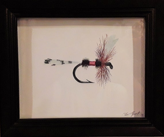 fly fishing Art print Adams Nymph Fly Print