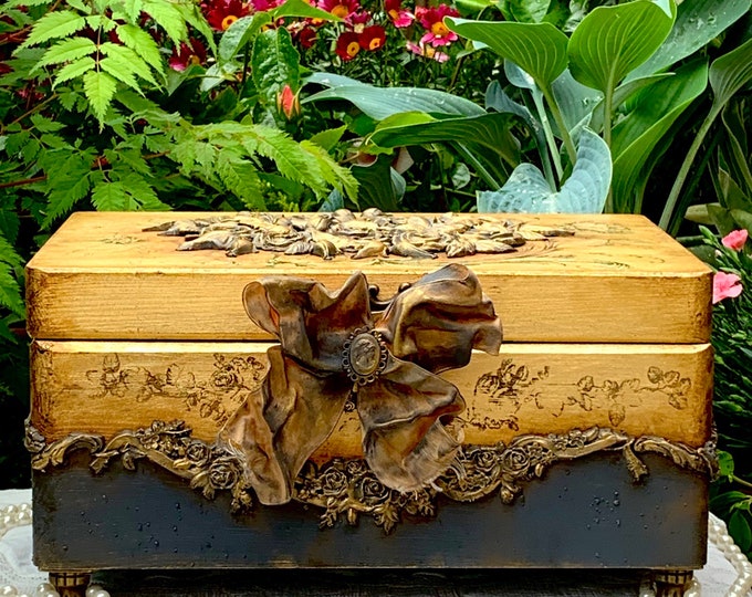 Large Jewellery Box Vintage Style Jewellery Box Jewellery Etsy