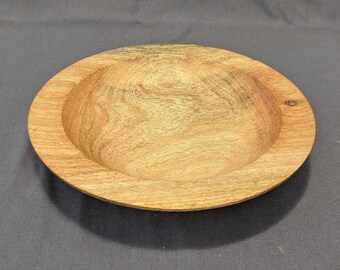 Large Silky Oak Plate - a beauty spot and a touch of ageing