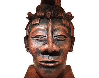 Mayan King Pakal | Pre Columbian Mayan Sculpture | Replica Mayan Figure