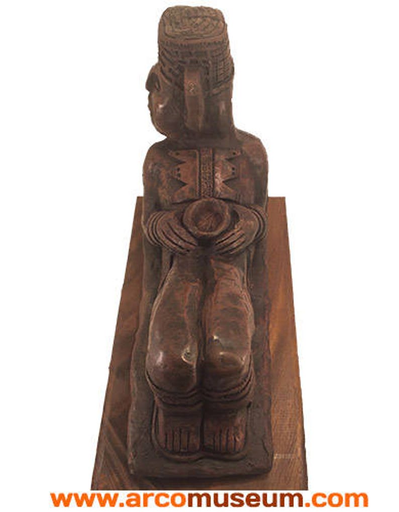 Chacmool Sculpture Mayan, Aztec and Toltec Chatmool Replica Figure Pre columbian Handmade Statue image 4