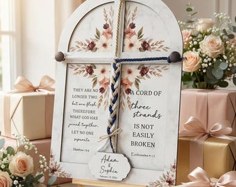 Personalisierte Schnur aus drei Strängen: Christliche Hochzeit Einheitszeremonie Dekoration