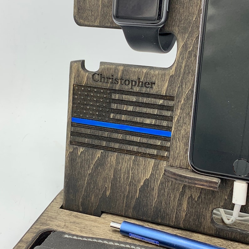 Wooden Docking Station Nightstand Valet Wooden Phone Stand Etsy UK