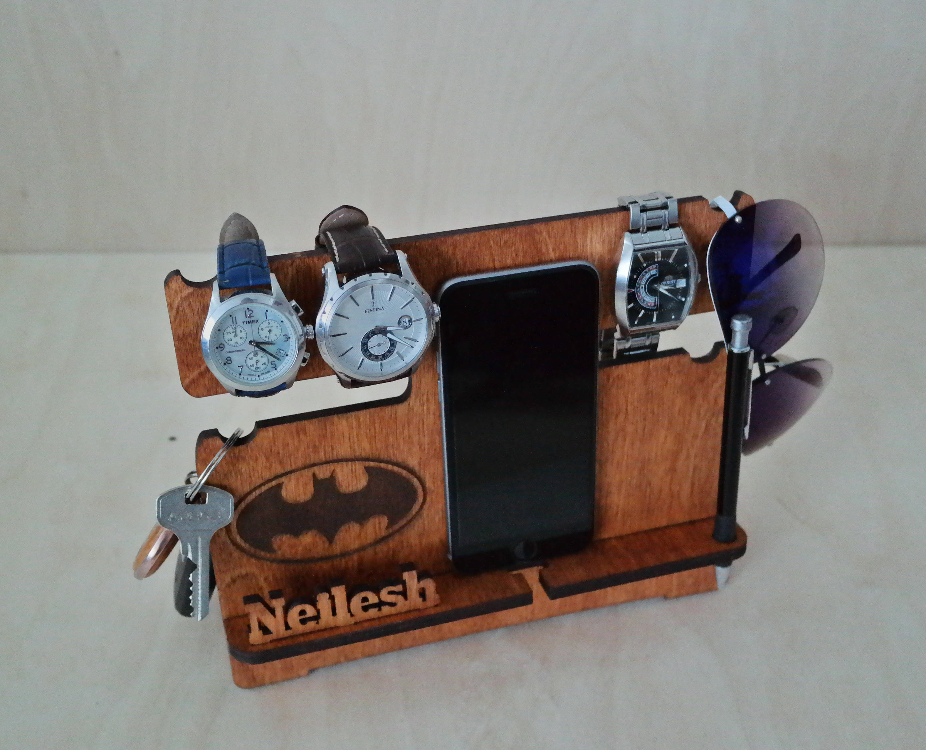 Desk organizer for men Fathers Day Gift Rustic Home decor Etsy