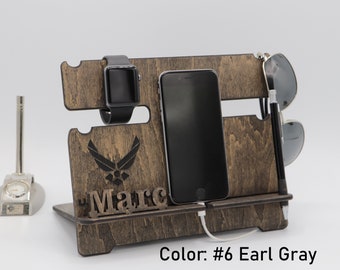 Air force phone stand,  Air force gift, air force girlfriend, Air force wife, Airforce logo, Coworkers Gift, Cool Office Gifts