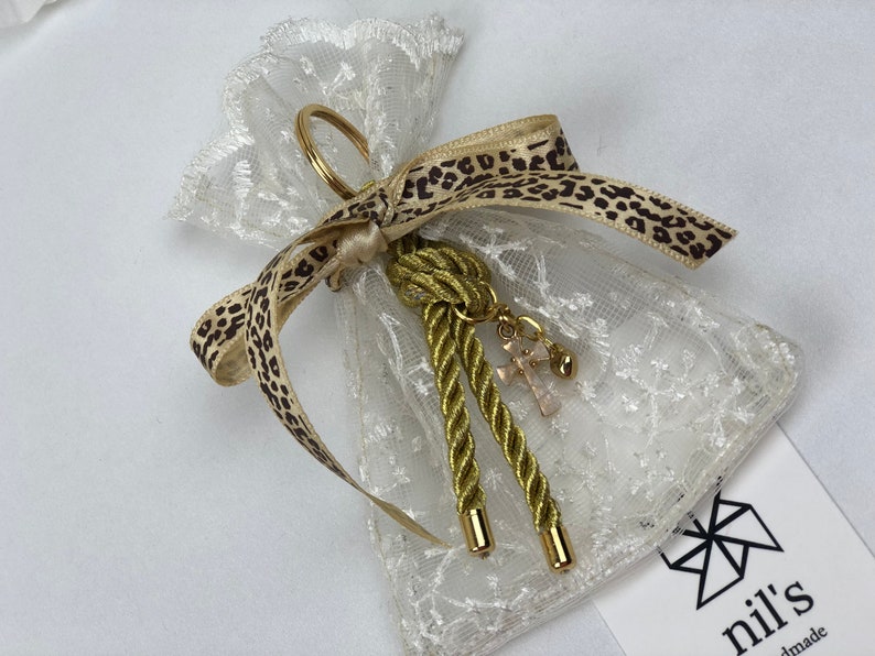 Christening First Communion Baptism favor bag Wedding favor bag Baby shower Orthodox Baptism 30 LaceLeopard favor bag Thank you bagg