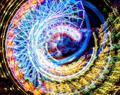 Neon Round About, Minnesota State Fair, Minnesota Signed Numbered Giclee Photo Print