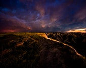 Sheep Mountain Table Storms, Badlands, South Dakota Signed Numbered Giclee Photo Print