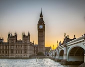 Dusk On The Thames, London Signed Numbered Giclee Photo Print