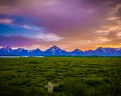 Grand Tetons in Full Color Signed Numbered Giclee Photo Print