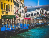 Line Up On The Grand Canal, Venice Signed Numbered Giclee Photo Print