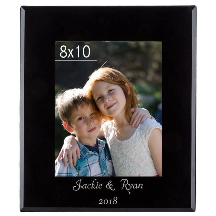 Personalized 8x10 Glass Picture Frame with Beveled Edge Etsy