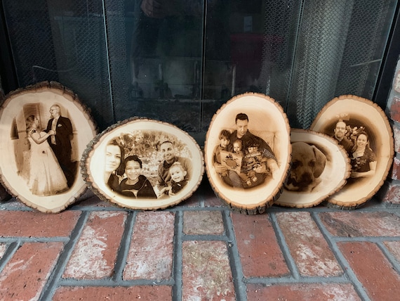 Your Photograph Burned onto Basswood Slice - Perfect Father's Day Gift