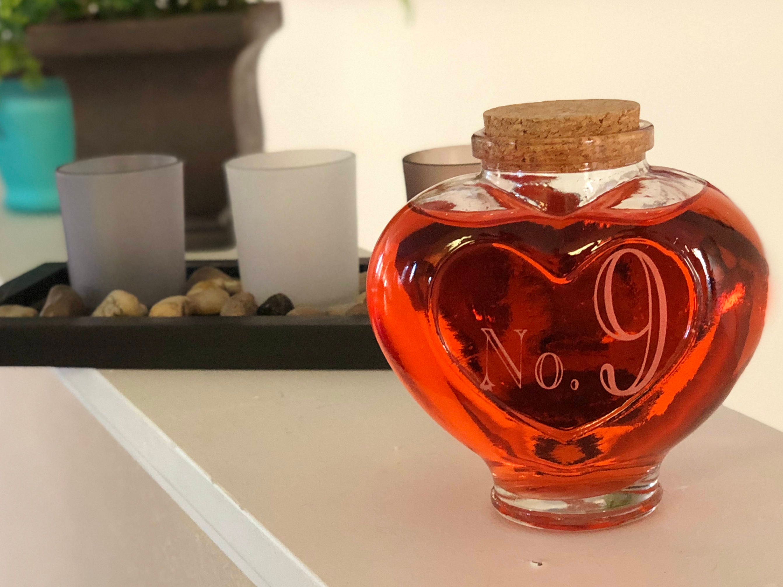 Personalized Love Potion Bottle Heart-shaped Glass Bottle - Etsy
