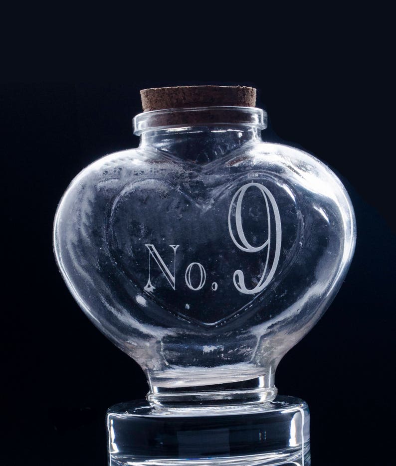 Personalized Love Potion Bottle Heartshaped Glass Bottle Etsy