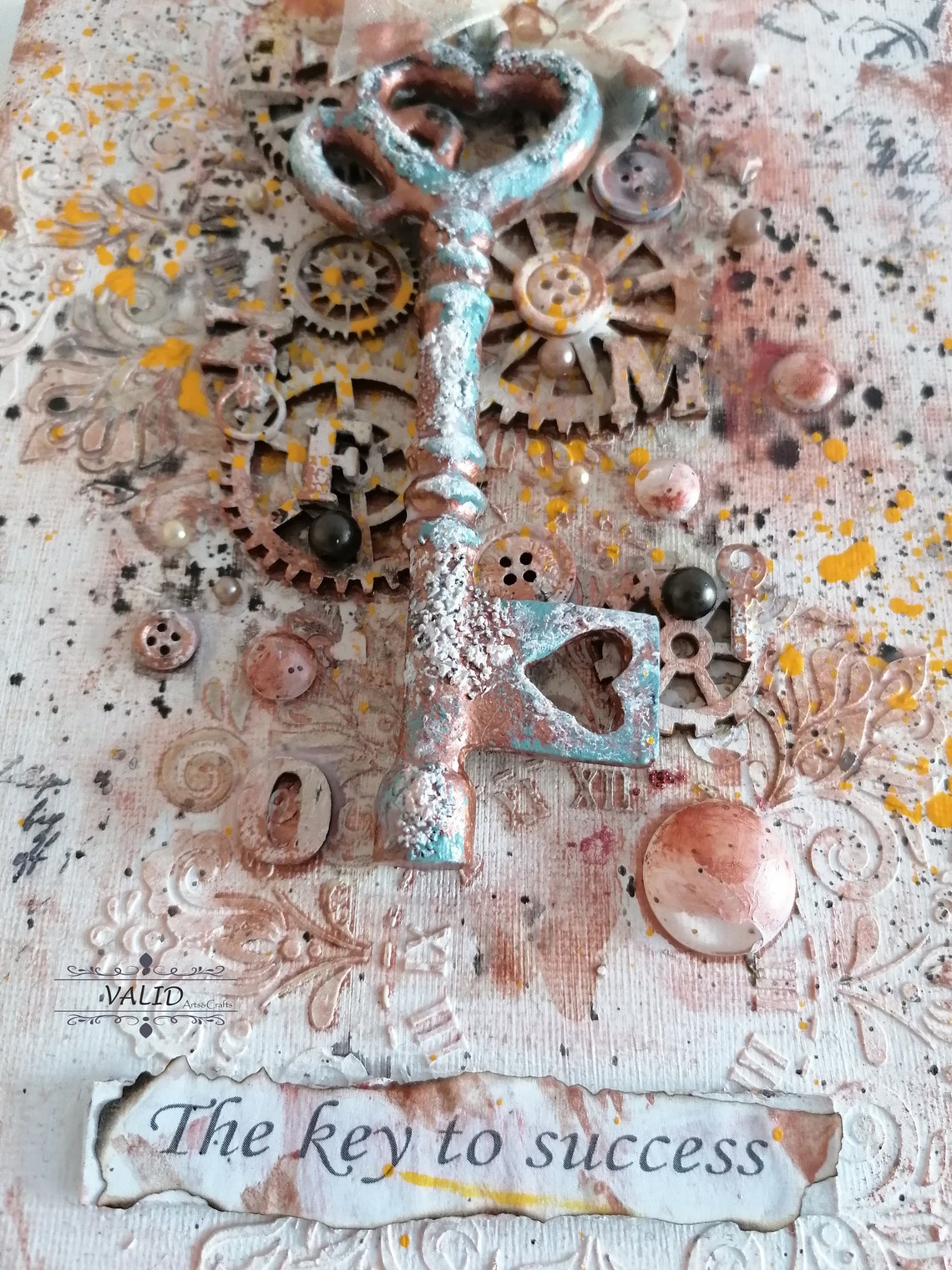 Vintage Steampunk Mischtechnik /inspiriertes Originalgemälde | Etsy