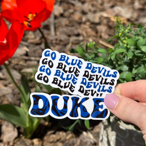 Duke University Sticker, Duke Blue Devils, Go Blue Devils, College Sticker, Durham NC