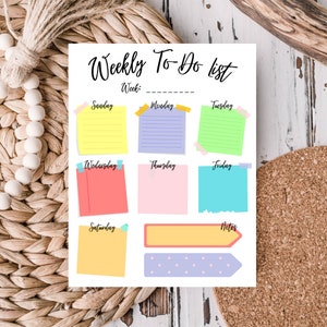 Weekly To-Do List, Downloadable To-Do List, Printable To-Do List, Planner To-Do List, Things to Do, Teaching To-Do List, Weekly Check List