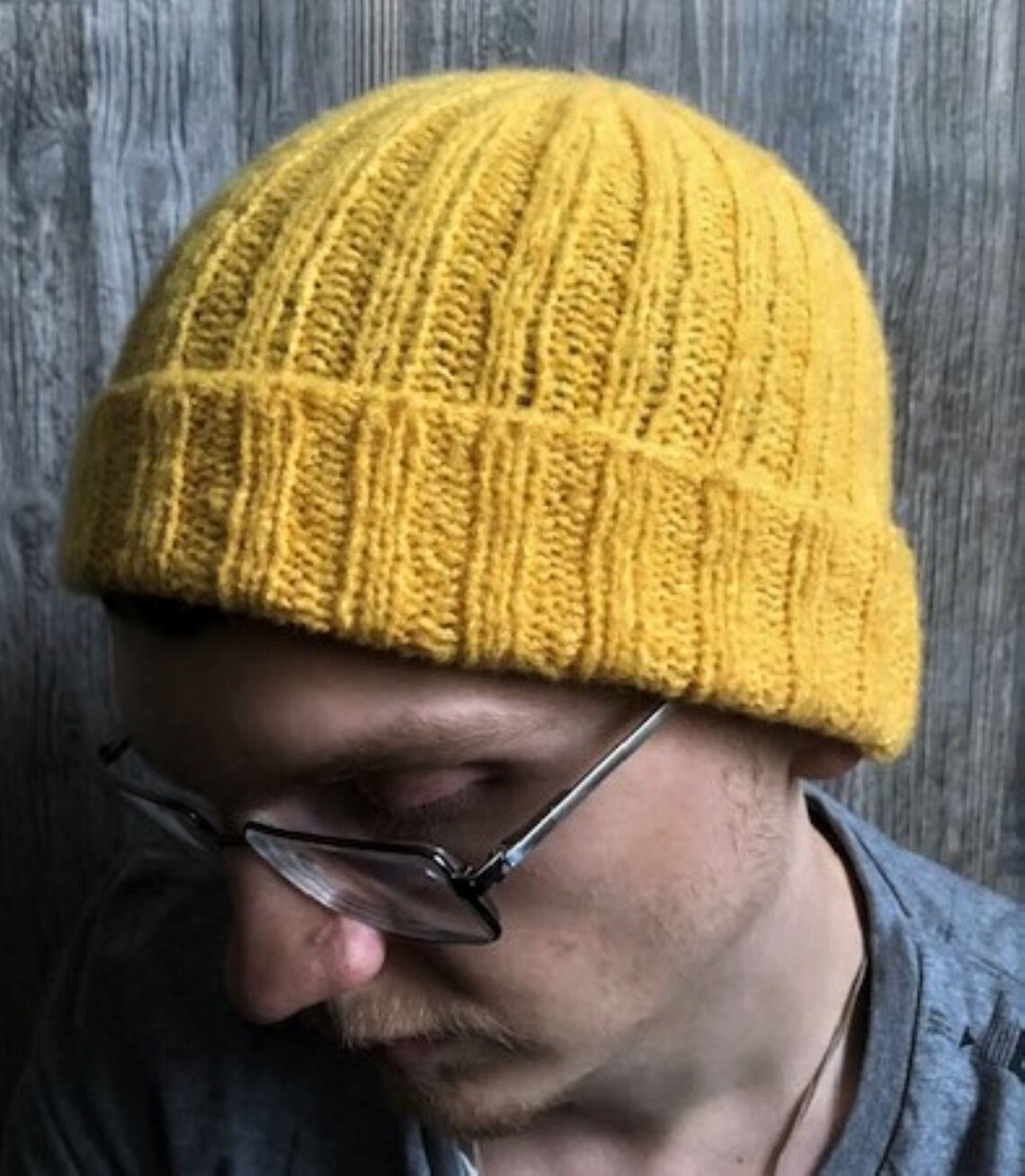 Mens knit hat winter hat men knit hat hand knit yellow toque Etsy