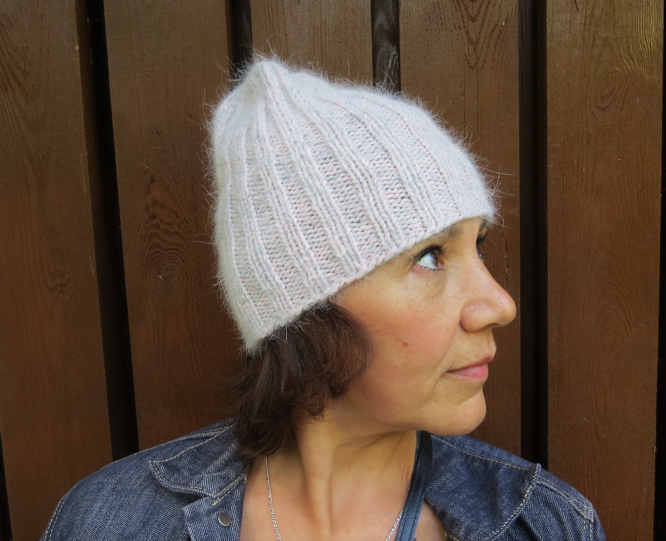 Wool Hat Women's Knit Hat Angora Beanie | Etsy