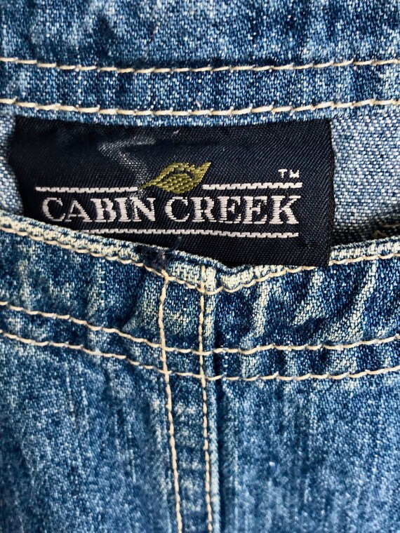 90s Denim Jumper Dress Cabin Creek Etsy