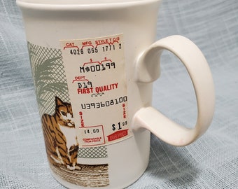 Vintage tiger cats mug - Dunoon Ceramics Scotland - 1970s/1980s