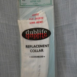 Vintage &quot;Replacement Collar&quot; sealed in original packaging (Dublife) (Size 15.5) - mid-century