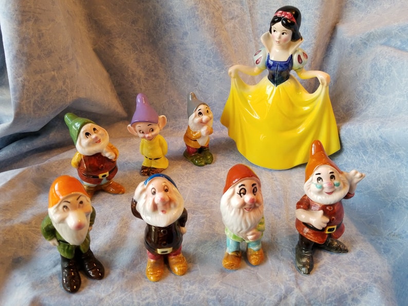 Snow White and the Seven Dwarfs Figurines 1960's Disney Etsy