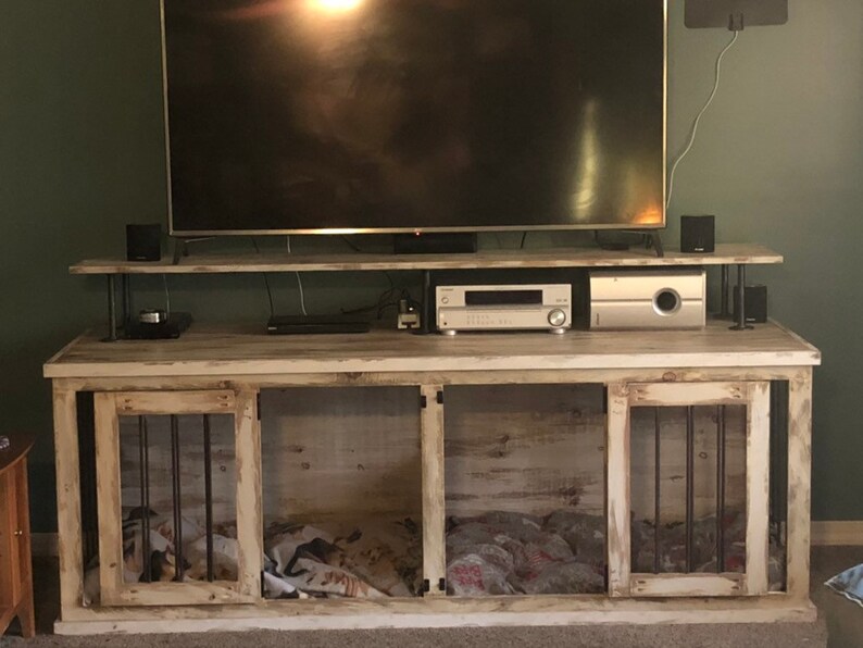 Wood and Rebar Dog Kennel/tv Stand Etsy
