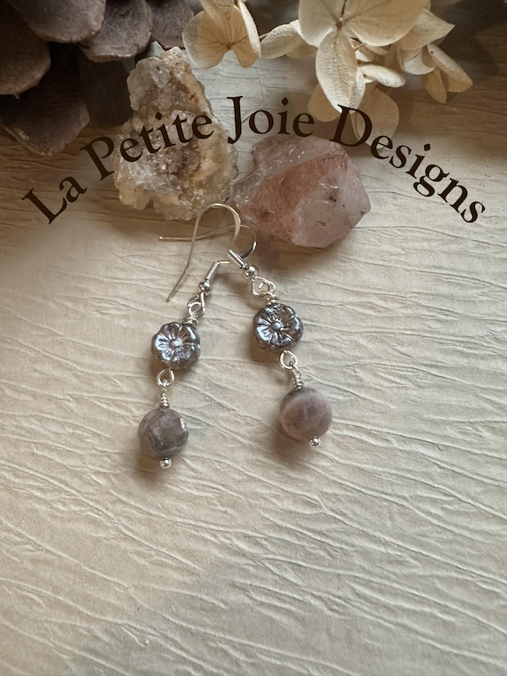 Moonstone Drop Earrings