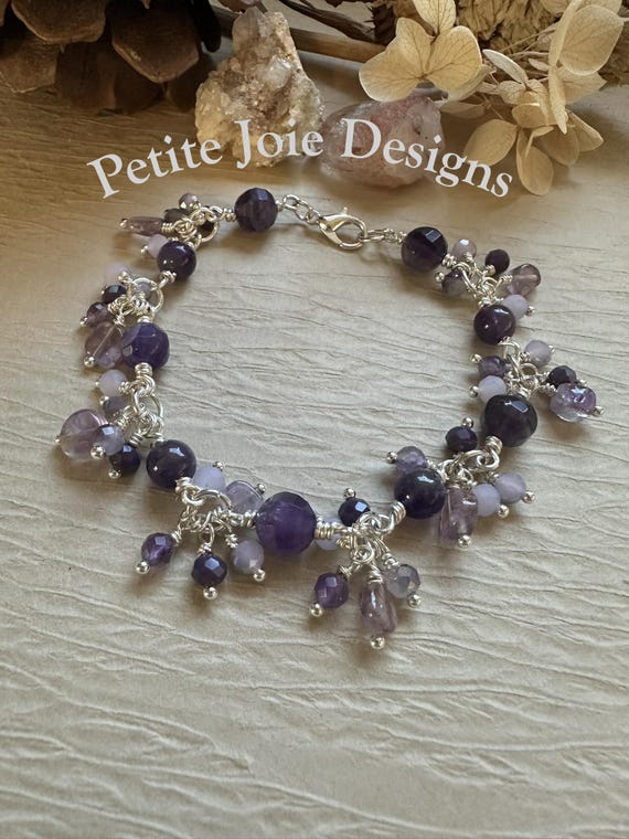 Amethyst Handcrafted Wire-wrapped Bracelet