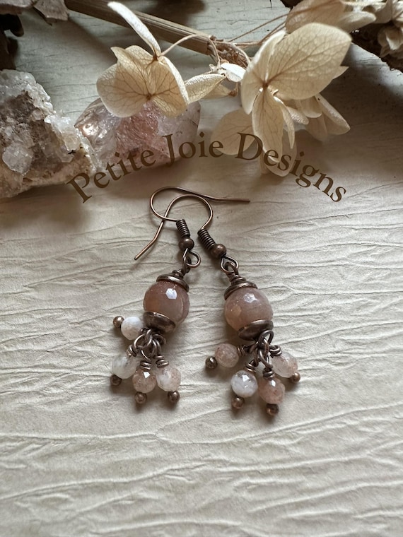 Sunstone Drop Earrings