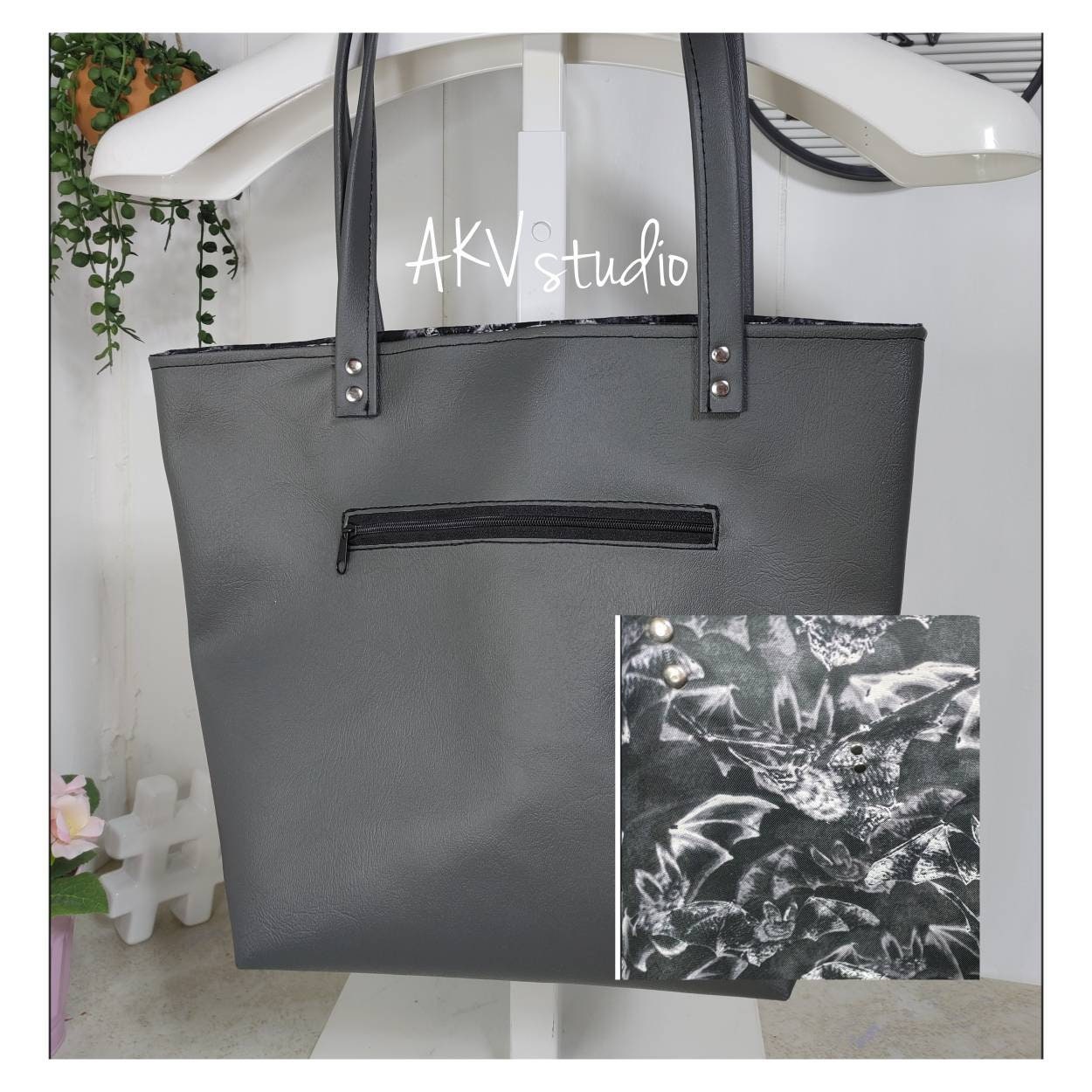 vinyl tote bags with zipper