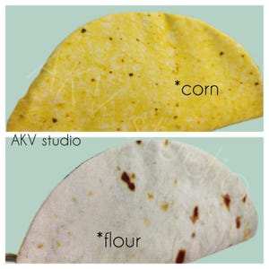 Emotional Support Taco zipper pouch. Corn or flour. Coin Purse organizer. Key chain. Read item details image 4